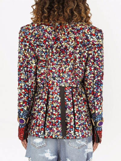 Dolce & Gabbana Mikado Evening Jacket With Embroidery In Black