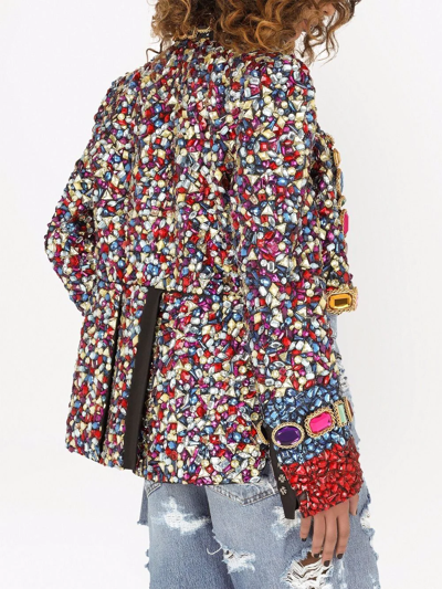 Dolce & Gabbana Mikado Evening Jacket With Embroidery In Black