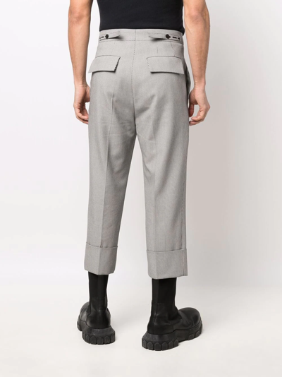 Shop Sapio Cropped Tailored Suit Trousers In Weiss