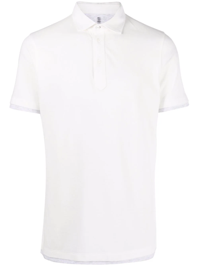 Shop Brunello Cucinelli Short-sleeve Polo Shirt In Weiss