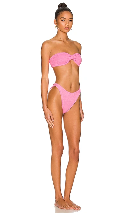 Shop Hunza G Jean Bikini Set In Bubblegum