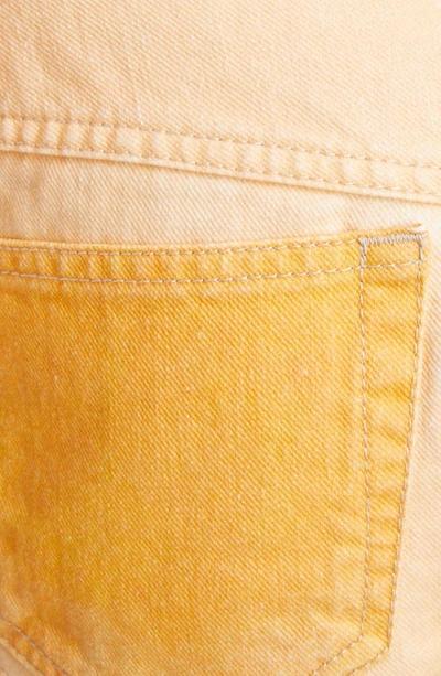 Shop Isabel Marant Neida Patchwork Denim Shorts In Yellow