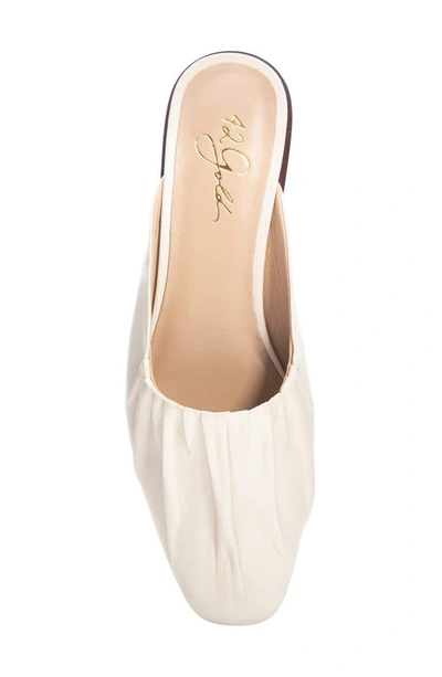 42 Gold Kaylee Leather Mule In Cream