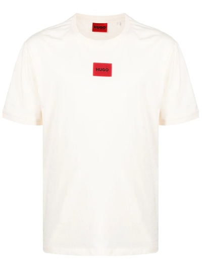 Shop Hugo Logo-print T-shirt In Gelb