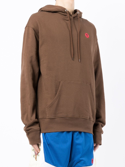 Icecream Signet Logo-print Cotton-jersey Hoody In Braun
