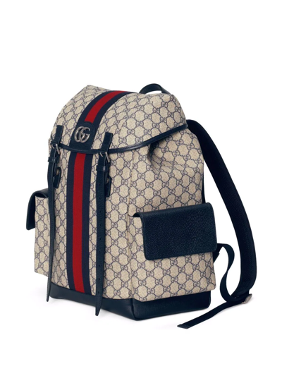 Shop Gucci Medium Ophidia Backpack In Blue