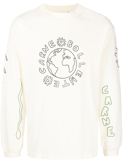 Shop Carne Bollente Logo-print Sweatshirt In Nude