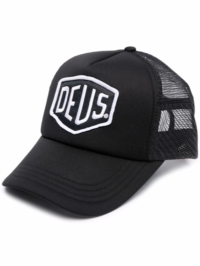 Politie Afrikaanse Methode Deus Ex Machina Logo-patch Trucker Cap In Black | ModeSens
