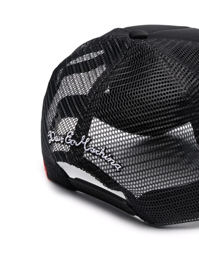 Deus Ex Machina Logo-patch Trucker Cap In Schwarz