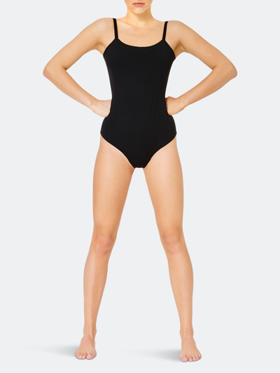 Shop Item M6 Sleek Shape Thong Bodysuit In Black