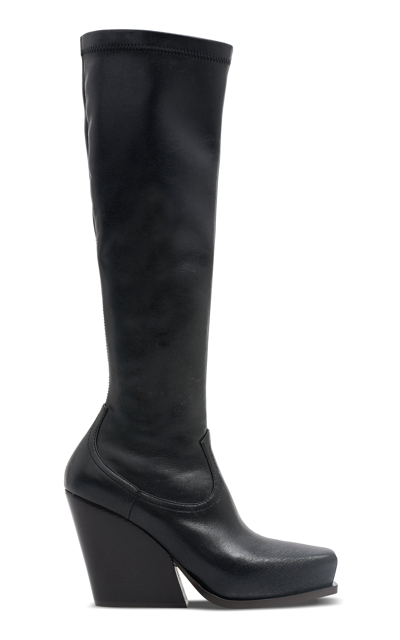 Shop Stella Mccartney Women's Cowboy Stretch Knee High Boots In Black