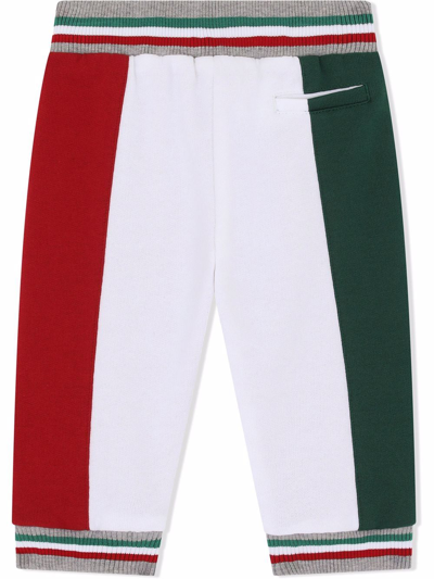 Shop Dolce & Gabbana Italian Stripe Track Trousers In White