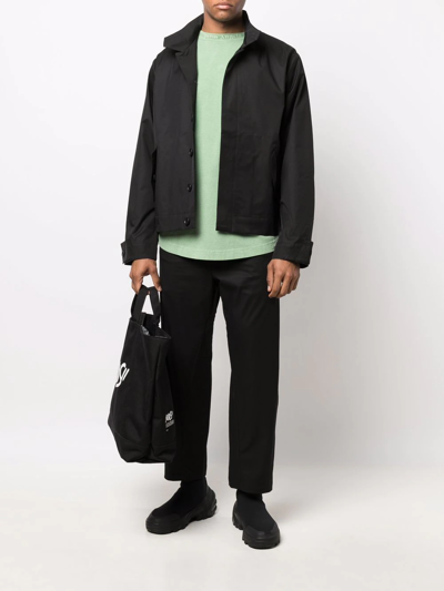 Nike High-neck Button-up Windbreaker In Black