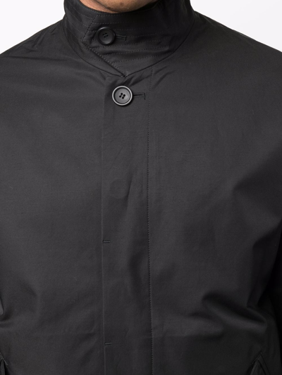 Shop Nike High-neck Button-up Windbreaker In Black