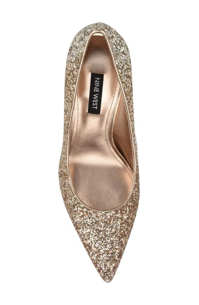 Shop Nine West Fresh Pointed Toe Pump In Warm Ombre Glitter