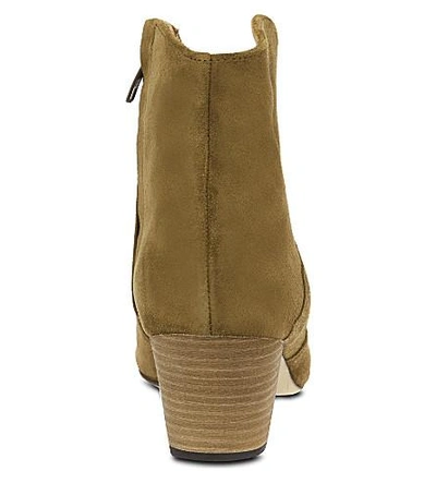 Shop Isabel Marant Dicker Suede Ankle Boots In Beige