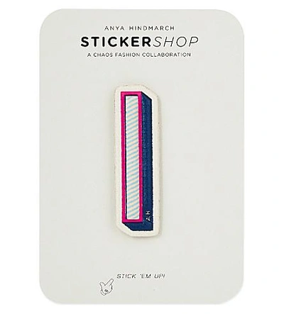Shop Anya Hindmarch I Leather Sticker In Chalk