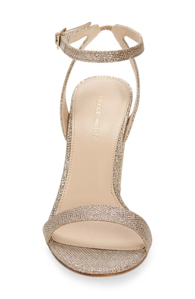 Shop Pelle Moda Brynn Ankle Strap Sandal In Platinum Gold