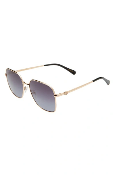Shop Chiara Ferragni 57mm Square Metal Sunglasses In Gold Black/ Grey Shaded