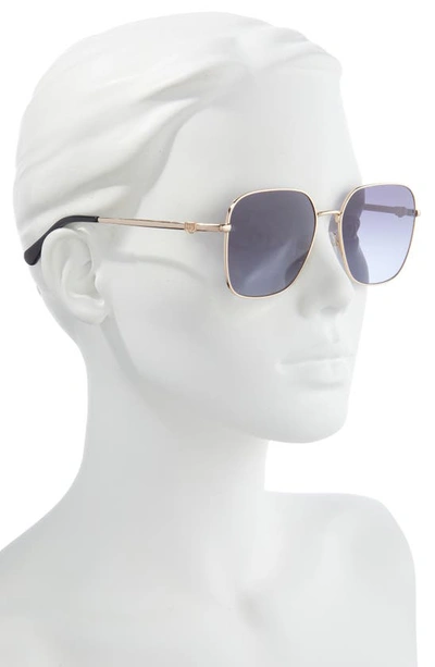Shop Chiara Ferragni 57mm Square Metal Sunglasses In Gold Black/ Grey Shaded