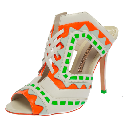 Pre-owned Sophia Webster Multicolor Leather Riko Mule Sandals Size 38.5