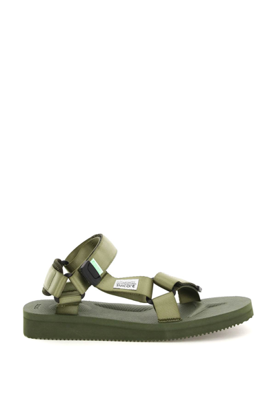 Shop Suicoke Depa-cab Sandals In Green