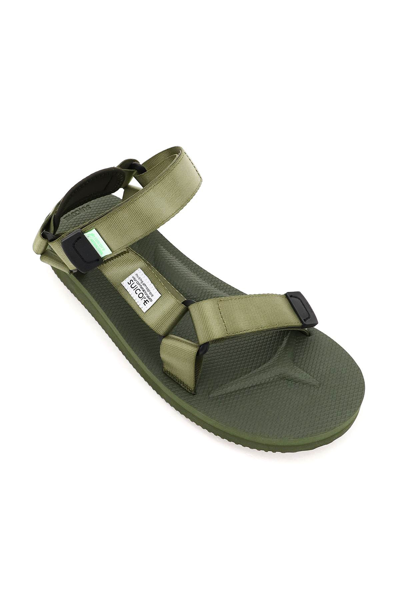 Shop Suicoke Depa-cab Sandals In Green