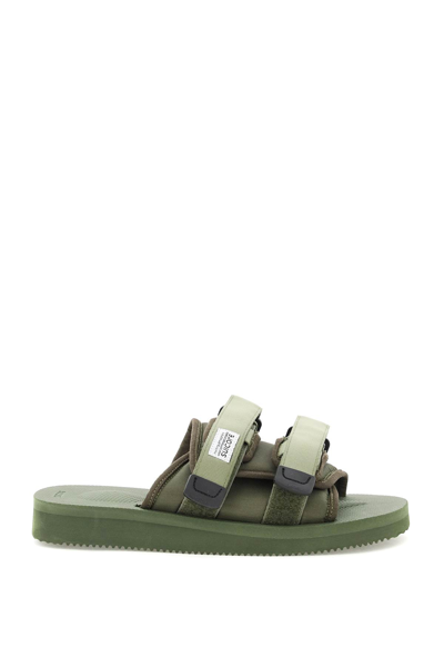 Shop Suicoke Nylon Moto-cab Mules In Green