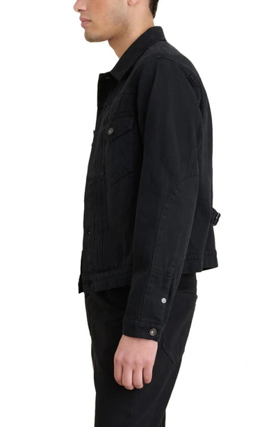 Shop Alex Mill Upcycled Denim Jacket In Washed Black