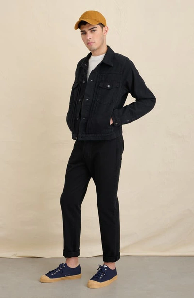 Shop Alex Mill Upcycled Denim Jacket In Washed Black