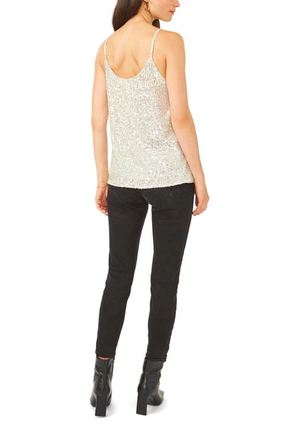 Shop 1.state Sheer Inset Sequin Camisole In Champagne