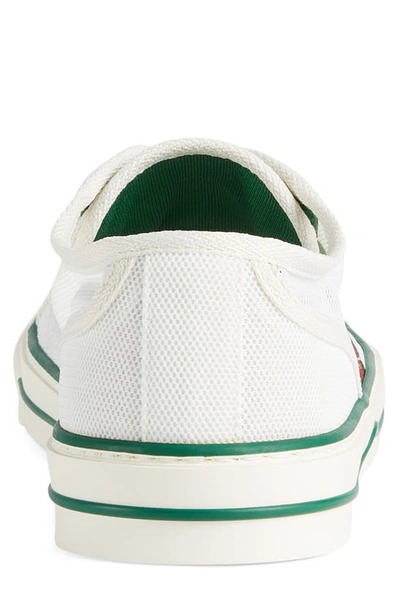 Shop Gucci Tennis 1977 V Sneaker In White/green