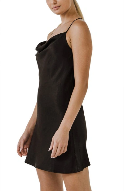 Endless Rose Cross Back Slipdress In Black