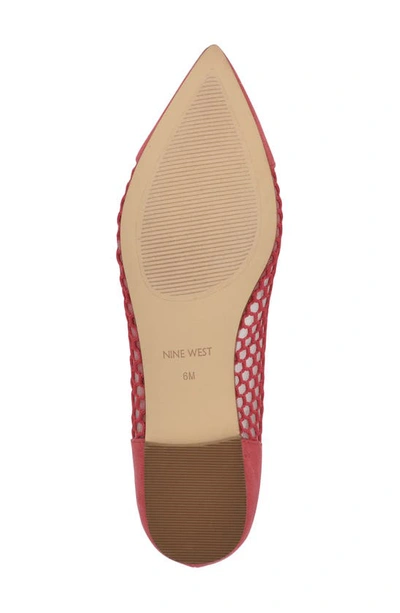 Shop Nine West Brex Pointed Toe Flat In Coral