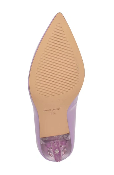 Shop Nine West Trendz Pointed Toe Pump In Lilac Patent