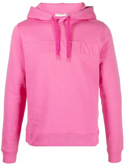 Shop Valentino Men's Fuchsia Cotton Sweatshirt
