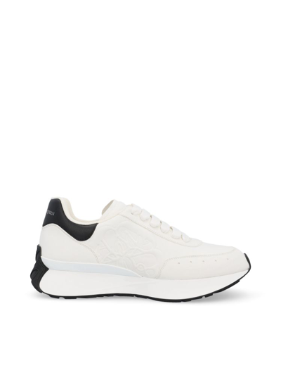 Shop Alexander Mcqueen Men's White Other Materials Sneakers