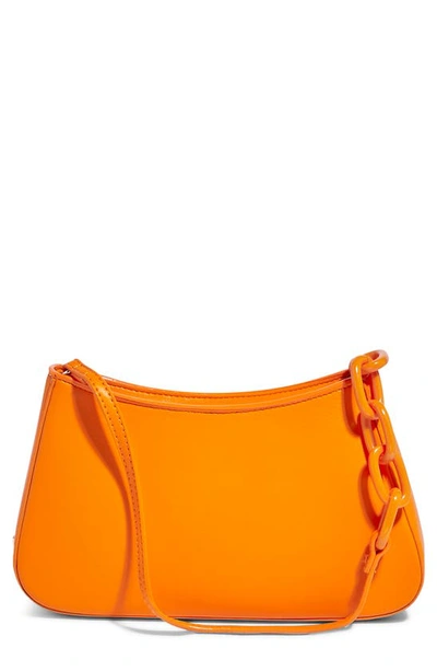 Shop House Of Want Newbie Vegan Leather Shoulder Bag In Orange