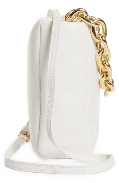 Shop Stand Studio Diya Leather Top Handle Bag In White/ Gold Chain