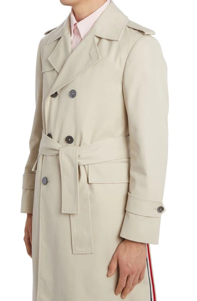 Shop Thom Browne Unconstructed Trench Coat In Khaki