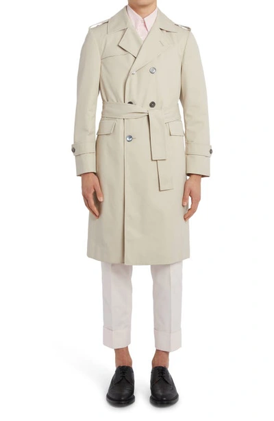 Shop Thom Browne Unconstructed Trench Coat In Khaki