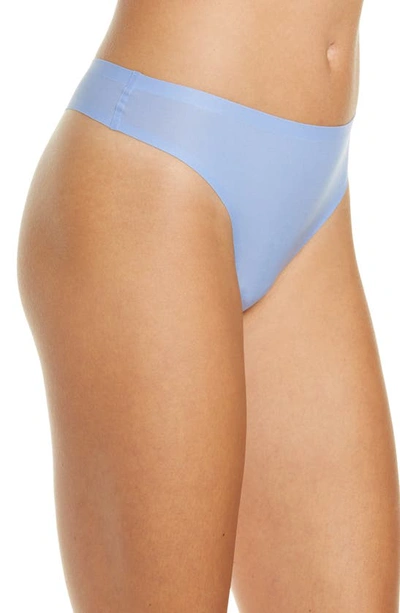 Shop Chantelle Lingerie Soft Stretch Thong In Periwinkle