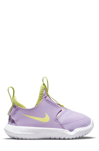 Nike Flex Runner Slip-on Running Shoe In Lilac/ Lemon Twist