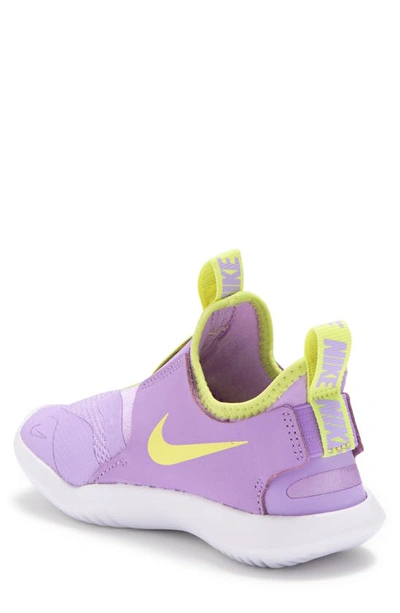 Nike Flex Runner Slip-on Running Shoe In Lilac/ Lemon Twist