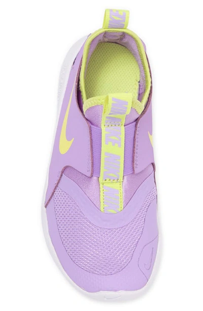 Nike Flex Runner Slip-on Running Shoe In Lilac/ Lemon Twist