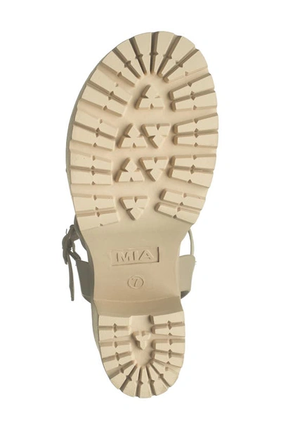 Shop Mia Tira Lug Sole Block Heel Sandal In Mh1841-bei-vache