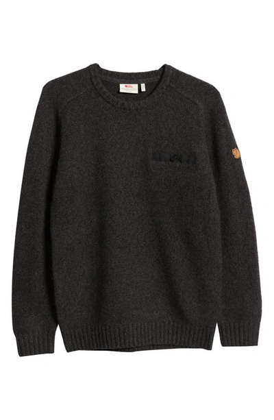 Shop Fjall Raven Lada Wool Blend Sweater In Black