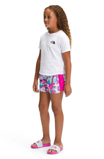Shop The North Face Kids' Never Stop Running Print Shorts In Linaria Pink Tropical Print