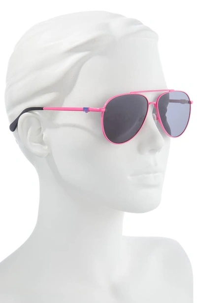 Shop Chiara Ferragni Glam Eye 59mm Aviator Sunglasses In Pink / Grey