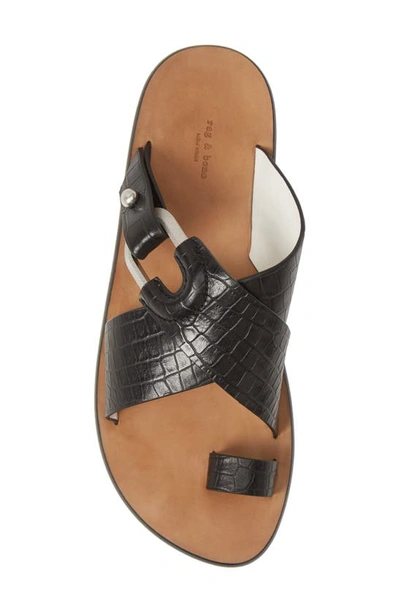 Shop Rag & Bone August Sandal In Black Croc Print